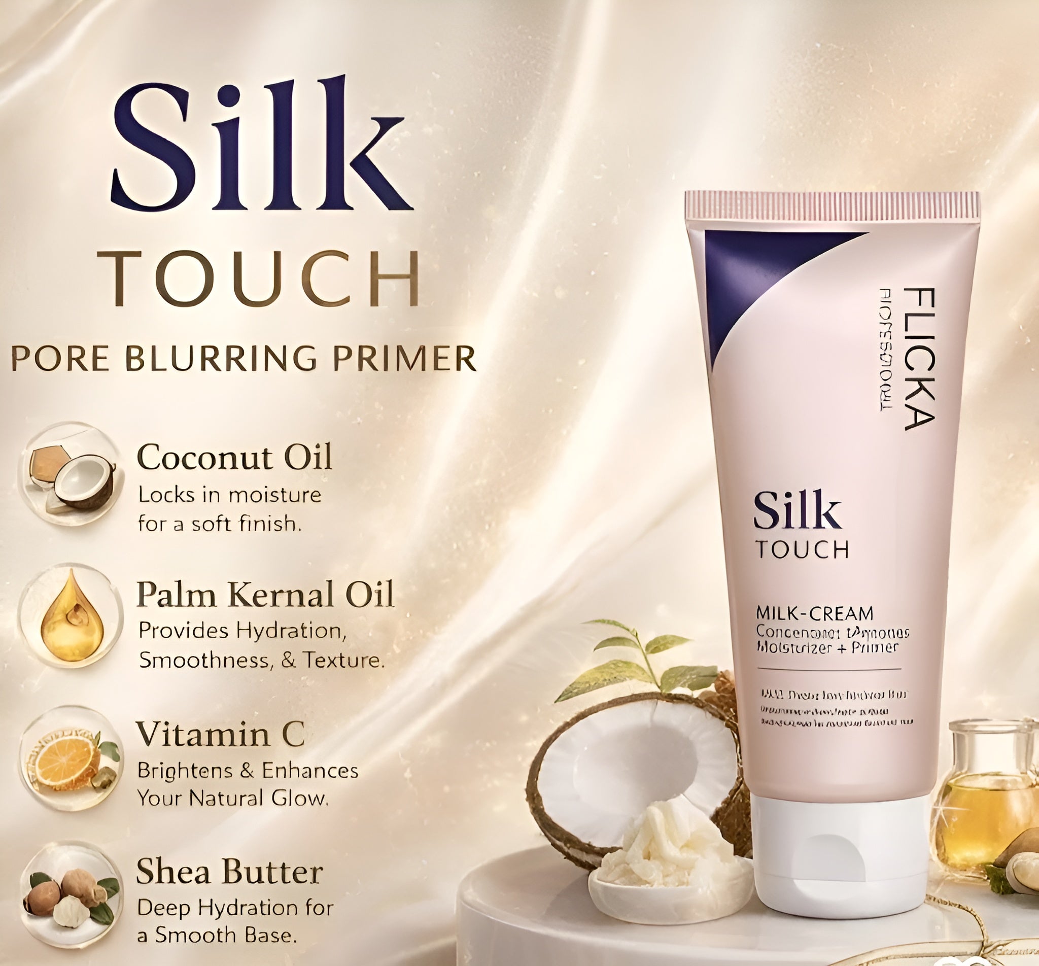 Flicka Silk Touch Milk Cream โ Deep Hydration & Soft Glow Formula