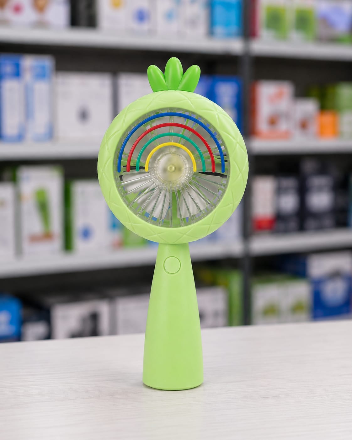 Rainbow LED Mini Fan β USB Rechargeable Handheld Fan