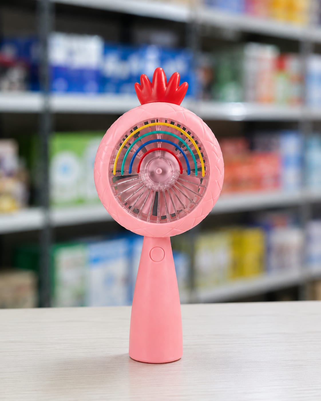 Rainbow LED Mini Fan β USB Rechargeable Handheld Fan
