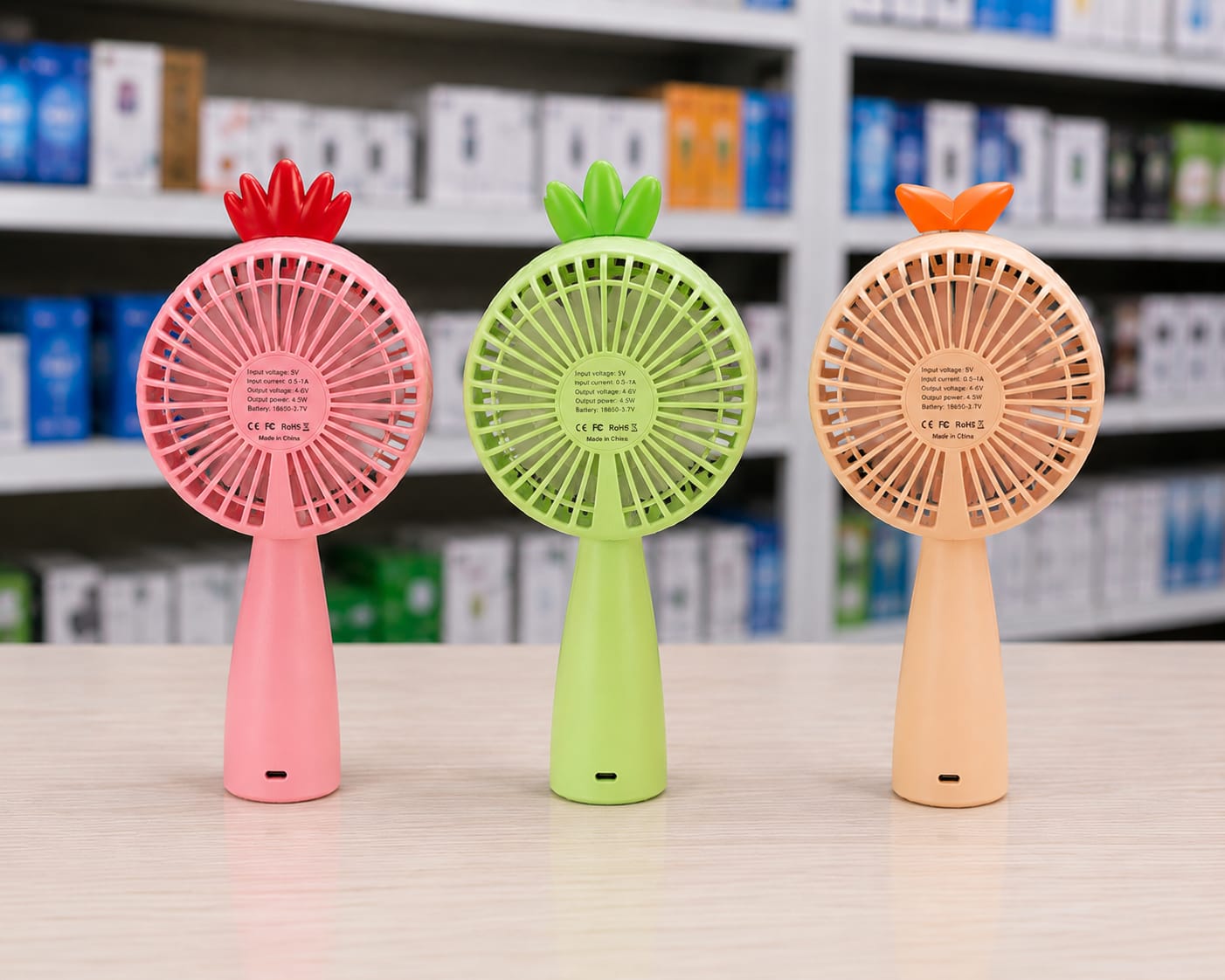 Rainbow LED Mini Fan β USB Rechargeable Handheld Fan