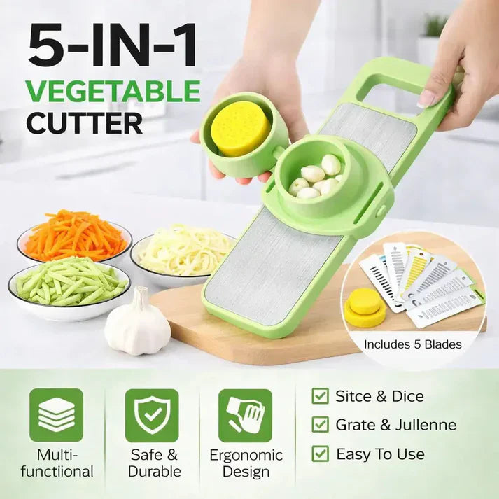5-in-1 Vegetable Cutter – Multi-Function Kitchen Slicer